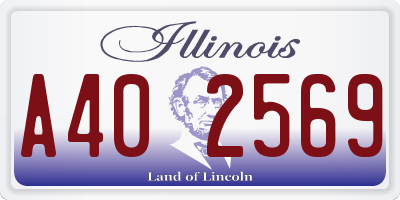 IL license plate A402569