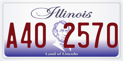 IL license plate A402570