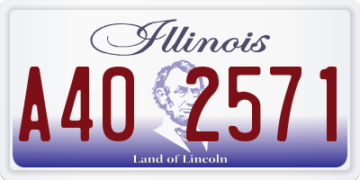 IL license plate A402571