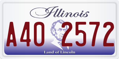 IL license plate A402572