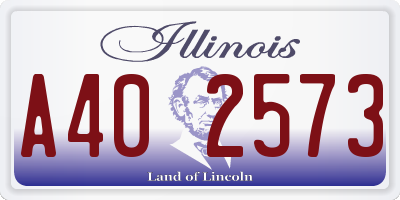 IL license plate A402573
