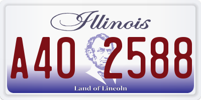 IL license plate A402588