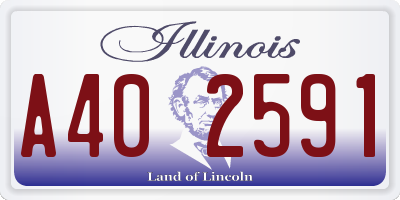 IL license plate A402591