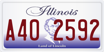 IL license plate A402592
