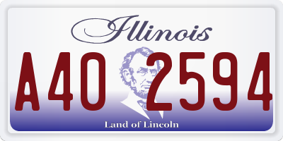 IL license plate A402594