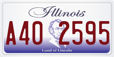 IL license plate A402595