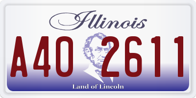 IL license plate A402611