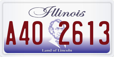 IL license plate A402613