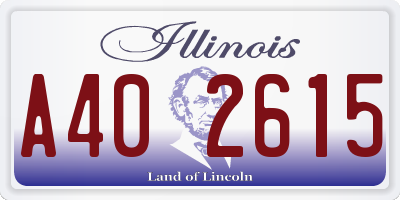 IL license plate A402615