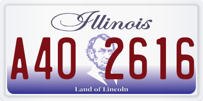 IL license plate A402616
