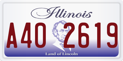 IL license plate A402619