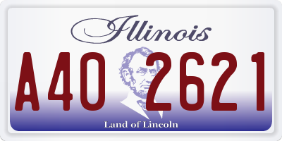 IL license plate A402621