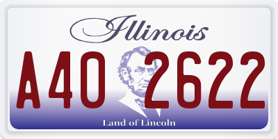 IL license plate A402622