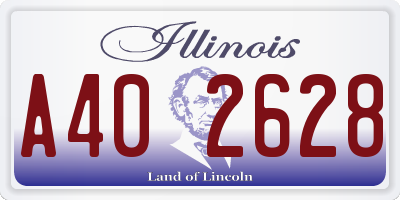 IL license plate A402628