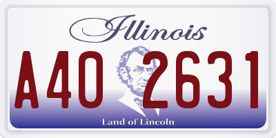IL license plate A402631