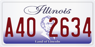 IL license plate A402634