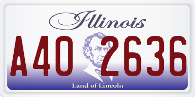 IL license plate A402636