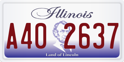 IL license plate A402637