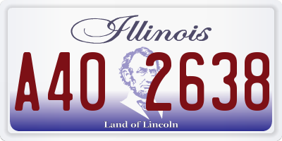IL license plate A402638