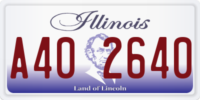 IL license plate A402640