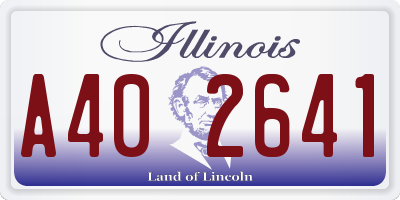 IL license plate A402641