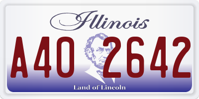 IL license plate A402642