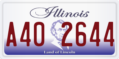 IL license plate A402644