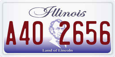IL license plate A402656