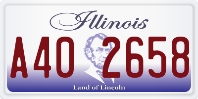 IL license plate A402658