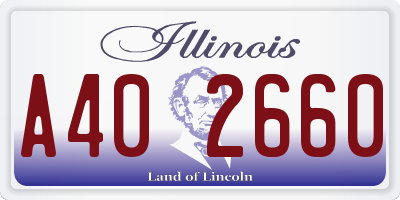 IL license plate A402660