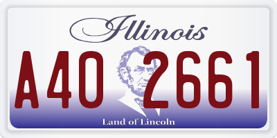 IL license plate A402661