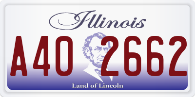 IL license plate A402662