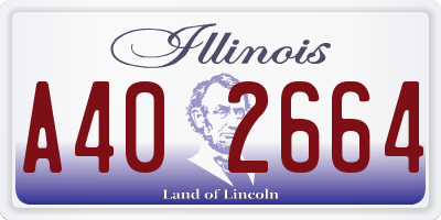 IL license plate A402664