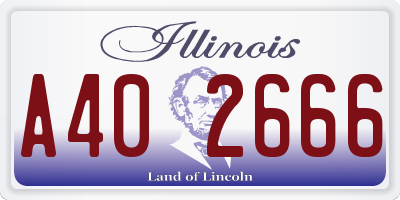 IL license plate A402666