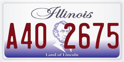 IL license plate A402675