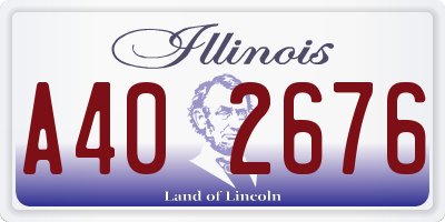 IL license plate A402676