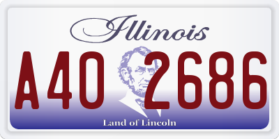 IL license plate A402686