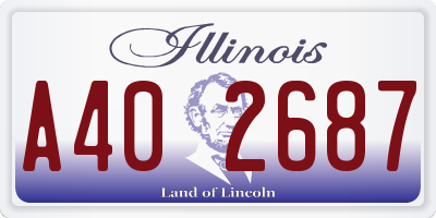 IL license plate A402687