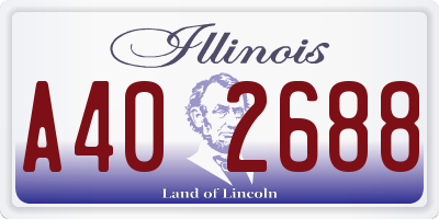 IL license plate A402688