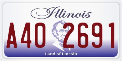IL license plate A402691