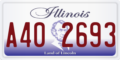 IL license plate A402693