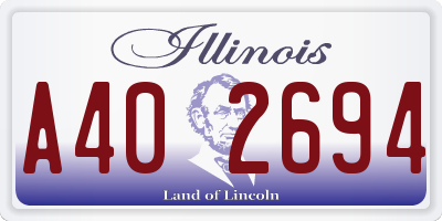 IL license plate A402694