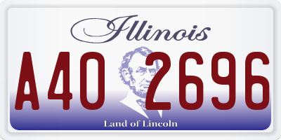 IL license plate A402696