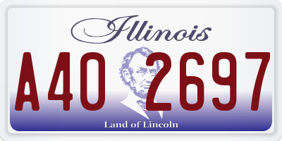 IL license plate A402697