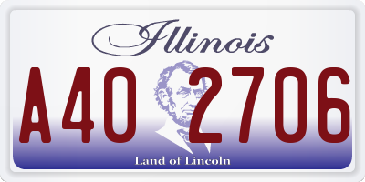 IL license plate A402706