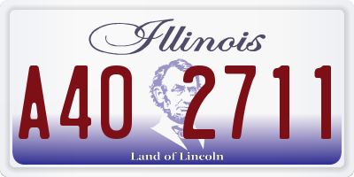 IL license plate A402711