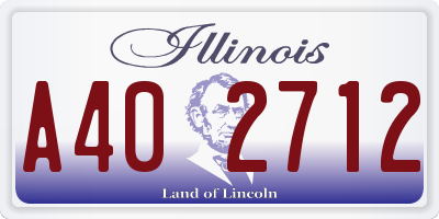 IL license plate A402712