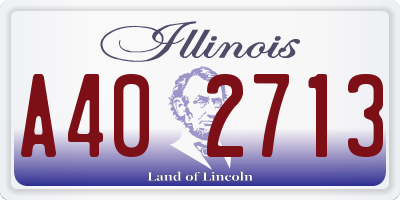 IL license plate A402713