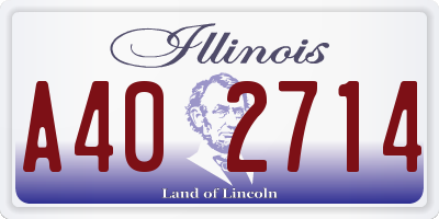 IL license plate A402714