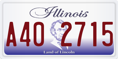 IL license plate A402715